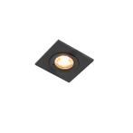 Smart inbouwspot zwart vierkant IP44 incl. Wifi GU10 - Xena, Nieuw, Overige materialen, Minder dan 50 watt