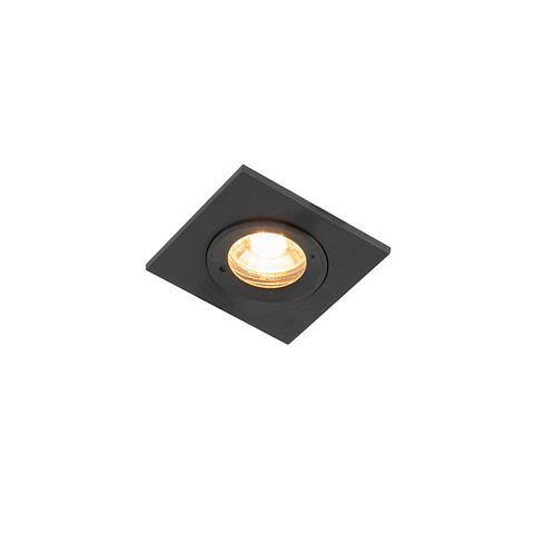 Smart inbouwspot zwart vierkant IP44 incl. Wifi GU10 - Xena, Tuin en Terras, Buitenverlichting, Nieuw, Minder dan 50 watt, Overige materialen