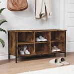 vidaXL Schoenenkast 100x35x50 cm bewerkt hout gerookt, Huis en Inrichting, Kasten | Schoenenrekken, Verzenden, Nieuw