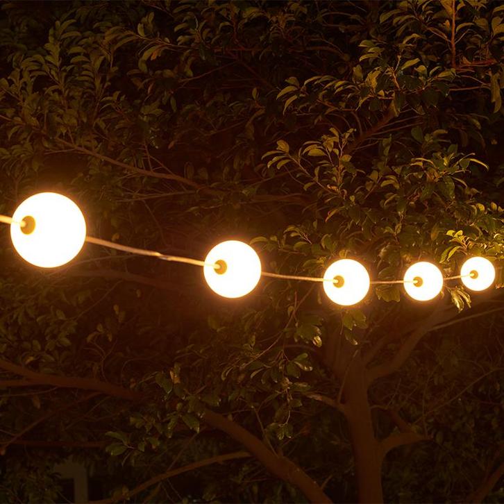 Luxar LED Lichtbollen Snoer 5.5M, Tuin en Terras, Buitenverlichting, Nieuw, Led, Aluminium, Verzenden