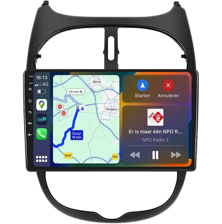 Android navigatie radio Peugeot 206 2001-2008, Android O..., Auto diversen, Autoradio's