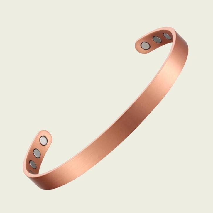 Koperen gezondheids-klemarmband met 8 magneten – 17,5 cm, Sieraden, Tassen en Uiterlijk, Armbanden, Ophalen of Verzenden