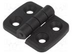 Scharnier - 20x20mm - Kunststof - Zwart, Doe-het-zelf en Verbouw, Hang- en Sluitwerk, Ophalen of Verzenden, Nieuw, Overige materialen