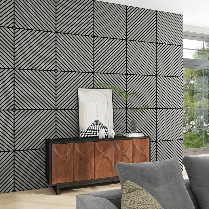 Akoestisch wandpaneel Vang 12 stuks 4,32 m² diagonaal eiken, Doe-het-zelf en Verbouw, Platen en Panelen, Verzenden