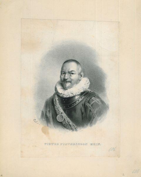 Portrait of Piet Pieterszoon Hein, Antiek en Kunst, Kunst | Etsen en Gravures