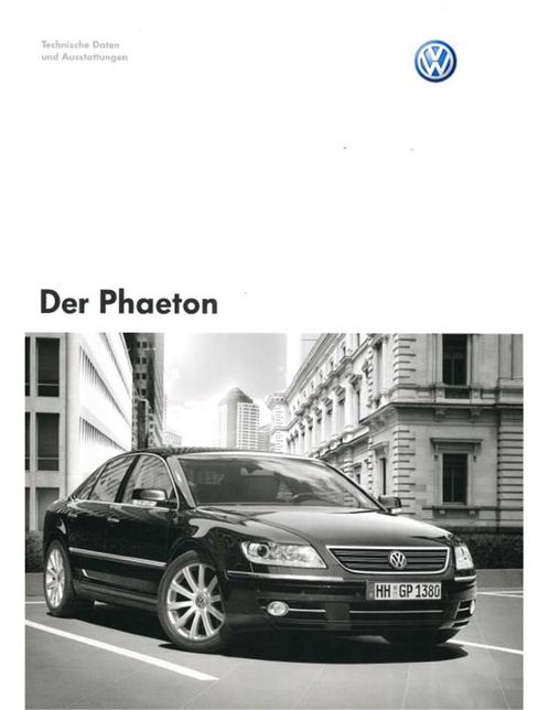 2009 VOLKSWAGEN PHAETON BROCHURE DUITS, Boeken, Auto's | Folders en Tijdschriften, Volkswagen