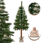 Kunstkerstboom - 180 cm - met houten stam en dennenappels
