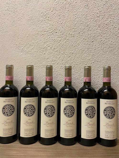 1998 Fratelli Revello, Barolo Vigna Conca - Barolo DOCG - 6, Verzamelen, Wijnen