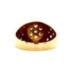 Gouden entourage ring met diamant 14 krt, Ophalen of Verzenden, Nieuw