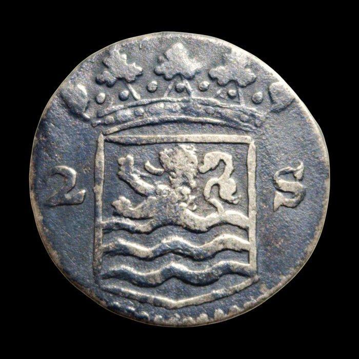 Nederland. 2 Stuivers (Silver) 1750-1792 Double, Postzegels en Munten, Munten | Nederland