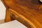 Bank ROOT 100cm teak hout naturel bruin - 44706, Huis en Inrichting, Banken | Bankstellen, Ophalen of Verzenden, Nieuw