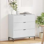 vidaXL Dressoir met lade Hoogglans wit 79.5 x 33 x 82 cm, Huis en Inrichting, Kasten | Dressoirs, Verzenden, Nieuw, Overige houtsoorten