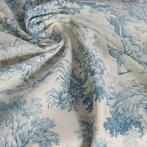 Prachtig Toile de Jouy Blauw - Textiel - 250 cm - 280 cm, Antiek en Kunst