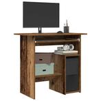 vidaXL Bureau 80x45x74 cm bewerkt hout oud houtkleurig, Verzenden, Nieuw