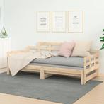 vidaXL Slaapbank uitschuifbaar massief grenenhout 2x(80x200), Huis en Inrichting, Slaapkamer | Bedden, Eenpersoons, Bruin, Verzenden