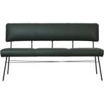 Leren eetkamerbank Solid - Hermes Verde (donkergroen) -, Huis en Inrichting, Stoelen, Nieuw, Leer, Ophalen of Verzenden, Leren eetkamerbank Solid - Hermes Verde (donkergroen) - Poten staal rond zwart past perfect in uw interieur als u woonstijl:  is.