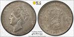 Koningin Wilhelmina 2 1/2 gulden 1932 grof haar AU53 PCGS, Verzenden, Koningin Wilhelmina, Losse munt, Zilver