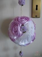 Pomander SatijnRoseBal Lila-Wit Pomander Satijnrosebal, Ophalen of Verzenden, Nieuw