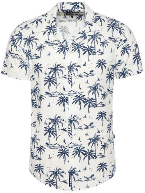 Carisma Overhemd Met Palmboom Motief Korte Mouw 9178 Navy, Kleding | Heren, Overhemden, Blauw, Nieuw, Verzenden