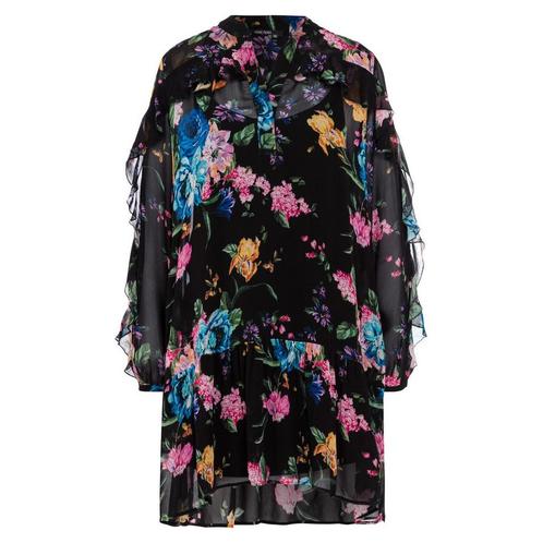 Marc Aurel • zwarte jurk met bloemen • 36, Kleding | Dames, Jurken, Zwart, Nieuw, Maat 36 (S), Verzenden