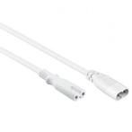 C7 verlengkabel | Goobay | 2 meter (2x 0.75 mm², Wit), Verzenden, Nieuw