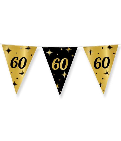 Vlaggenlijn 60 Jaar Goud Zwart 10m, Hobby en Vrije tijd, Feestartikelen, Nieuw, Verzenden
