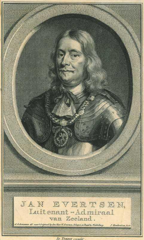 Portrait of Johan Evertsen, Antiek en Kunst, Kunst | Etsen en Gravures