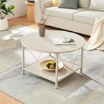 Salontafel Filem rond Ø80 cm zandkleurig [en.casa], Verzenden, Nieuw