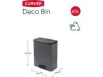 Curver Decobin Prullenbak - 65L - Rechthoekig - Cool Grey, Verzenden, Zo goed als nieuw