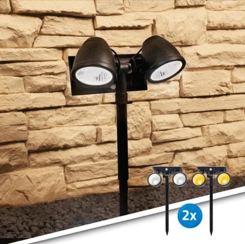 Solar priklamp Vision Voordeelset van 2 stuks, Tuin en Terras, Buitenverlichting, Led, Licht-donker-sensor, Zonne-energie, Minder dan 50 watt