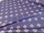 Prachtige Vintage Doek KATOEN 100%, Blauw / Zilver -, Antiek en Kunst