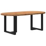 vidaXL Eettafel 200x100x74 cm ovaal massief eikenhout, Huis en Inrichting, Tafels | Eettafels, Verzenden, Nieuw