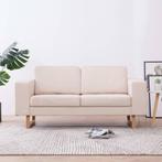 vidaXL Tweezitsbank stof crème, Verzenden, 150 tot 200 cm, Stof, Nieuw