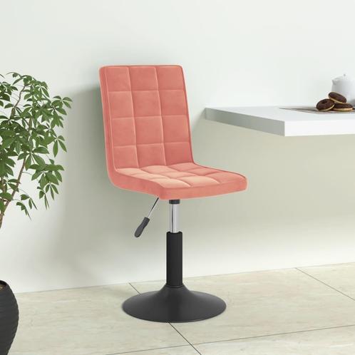 vidaXL Eetkamerstoelen draaibaar 4 st fluweel roze, Huis en Inrichting, Stoelen, Nieuw, Verzenden
