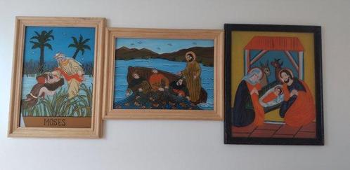 unbekannt - Heilige Familie + Jesus der Fischer + Moses -, Antiek en Kunst, Antiek | Boeken en Bijbels