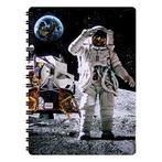 Notitieboekje 3d Astronaut op de maan NIEUW, Diversen, Schrijfwaren, Nieuw, Ophalen of Verzenden