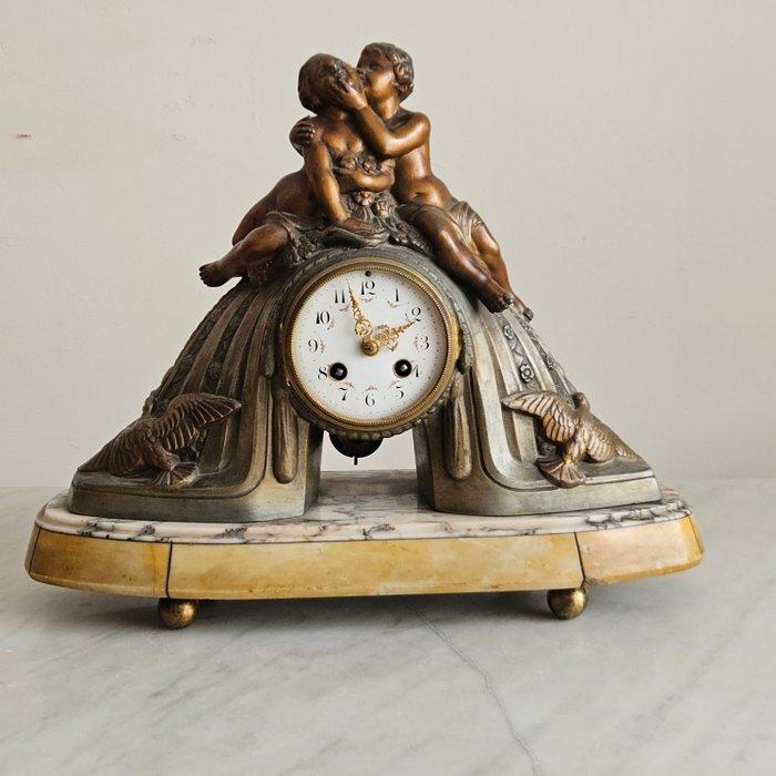 Pendule - Japy Frères - Art Deco Marmer - 1850-1900 - P., Antiek en Kunst, Kunst | Designobjecten