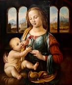 École européenne (XIX), Daprès Léonard de Vinci - Madonna, Antiek en Kunst, Kunst | Schilderijen | Klassiek