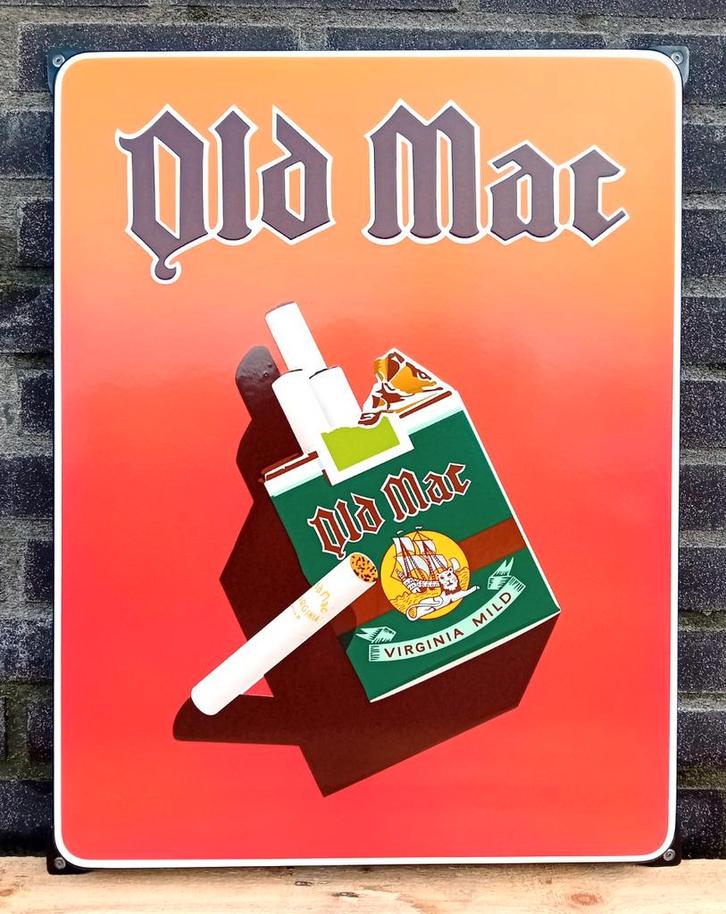 Emaille bord Old Mac Viriginia mild, Verzamelen, Merken en Reclamevoorwerpen, Verzenden