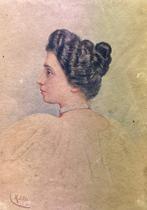 Alberto Melillo (1866-1915) - Profilo di donna