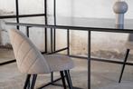 Eettafel - Gabriella - 200x90 cm - Zwart - Glas - Jörn, Verzenden, Nieuw