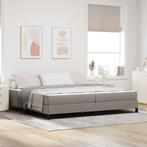 vidaXL Boxspring bed met matras Taupe 200 x 200 cm Stof, Huis en Inrichting, Verzenden, Nieuw, Stof
