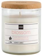 HEMA Geurkaars in glas Ø6.5 blossom, Huis en Inrichting, Woonaccessoires | Kandelaars en Kaarsen, Verzenden, Nieuw, Wit