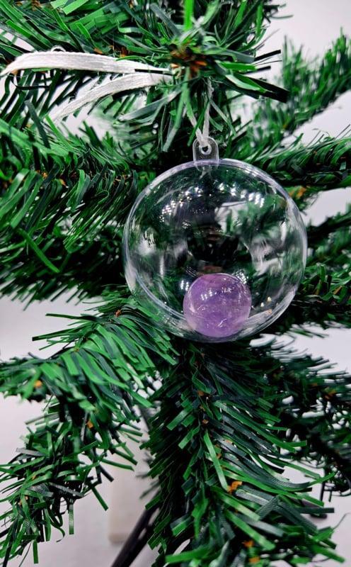 Edelsteen kerstbal Amethist, Verzamelen, Mineralen en Fossielen, Ophalen of Verzenden