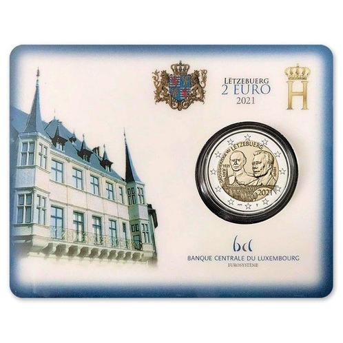Luxemburg 2 Euro Jean 2021 Coincard, Postzegels en Munten, Munten | Europa | Euromunten, Verzenden