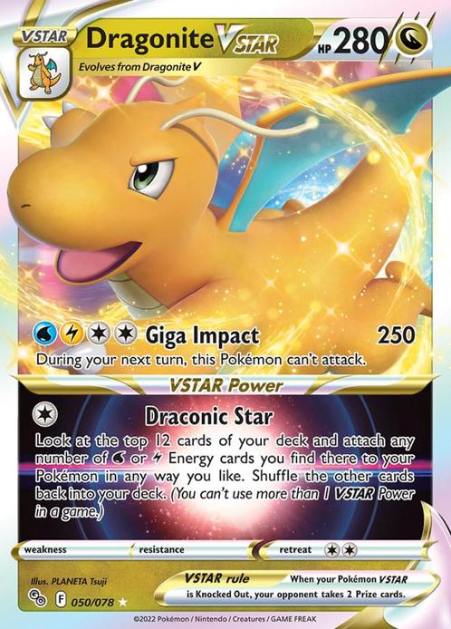 Dragonite VSTAR 050/078 Pokémon Go, Hobby en Vrije tijd, Verzamelkaartspellen | Pokémon, Losse kaart, Nieuw, Foil, Ophalen of Verzenden