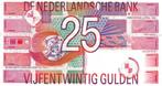 Bankbiljet 25 gulden 1989 Roodborstje Zeer Fraai, Postzegels en Munten, Bankbiljetten | Nederland, Verzenden