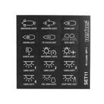 Set met Tekstplaatjes NP11 Voor Vetus Motorpanelen P6,P8 & P, Watersport en Boten, Ophalen of Verzenden, Nieuw, Zeilboot of Motorboot