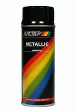 MoTip metallic lak hoogglans zwart 4049 - 400ml - RAL 9005, Verzenden, Nieuw