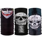 Fako Fashion® - 3-Pack Microfiber Faceshield Skull - Bandana, Nieuw, Verzenden